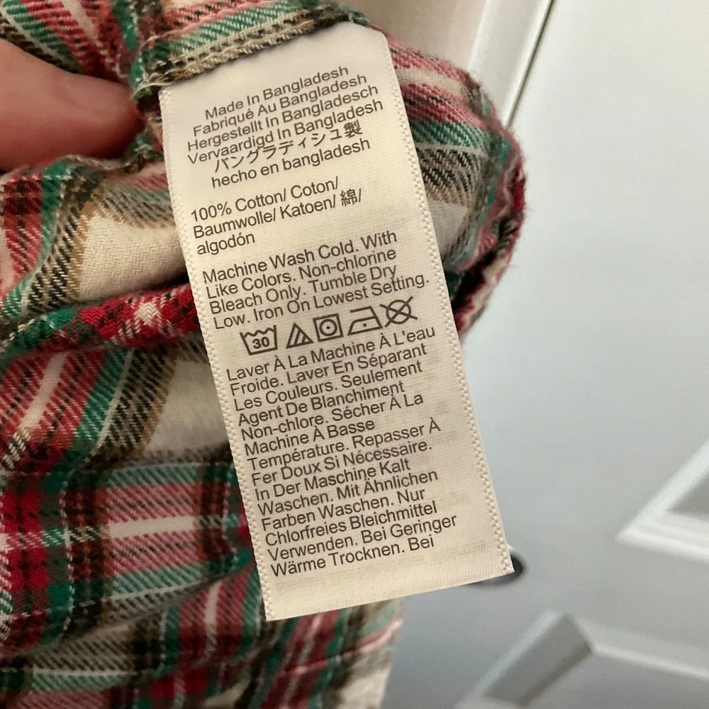 J. Crew Men's Cotton Plaid Flannel Pajama Lounge Pants -‎ Size Large NEW